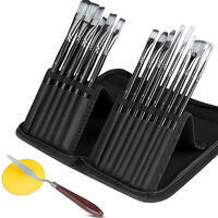 Без бренда «Набор кистей для рисования в чехле, премиум набор (15 нейлоновых кистей, 1 мастихин)» в Новокузнецке в интернет-магазине  Без бренда «Набор кистей для рисования в чехле, премиум набор (15 нейлоновых кистей, 1 мастихин)» в Новокузнецке