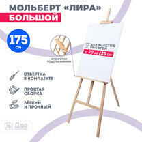 Без бренда «Мольберт Две картинки лира с полочкой, 175 см» в Новокузнецке