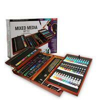 Без бренда «Художественный набор (174 предмета) в деревянном чемоданчике» в Новокузнецке в интернет-магазине Без бренда «Художественный набор (174 предмета) в деревянном чемоданчике» в Новокузнецке