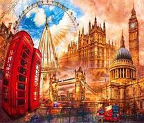 Все яркие символы Лондона на одной картине