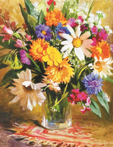 Роскошный разнообразный летний букет