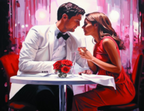 Без бренда «Пара на свидании в ресторане» в Новокузнецке