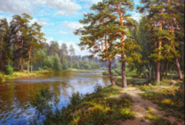 Без бренда «Хвойный лес и река» в Новокузнецке в интернет-магазине  Без бренда «Хвойный лес и река» в Новокузнецке